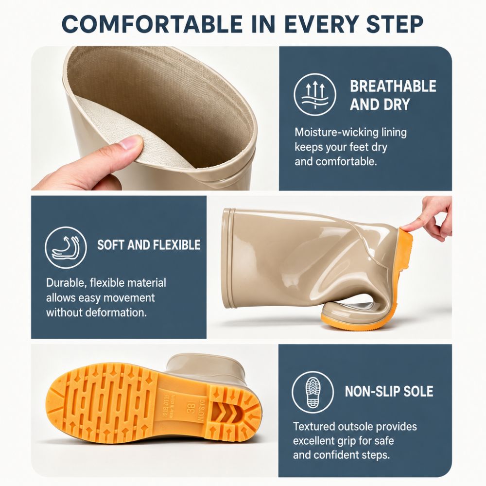 Non-slip Women's Long Rain Boo - Women Kitchen Accessories recension och pris
