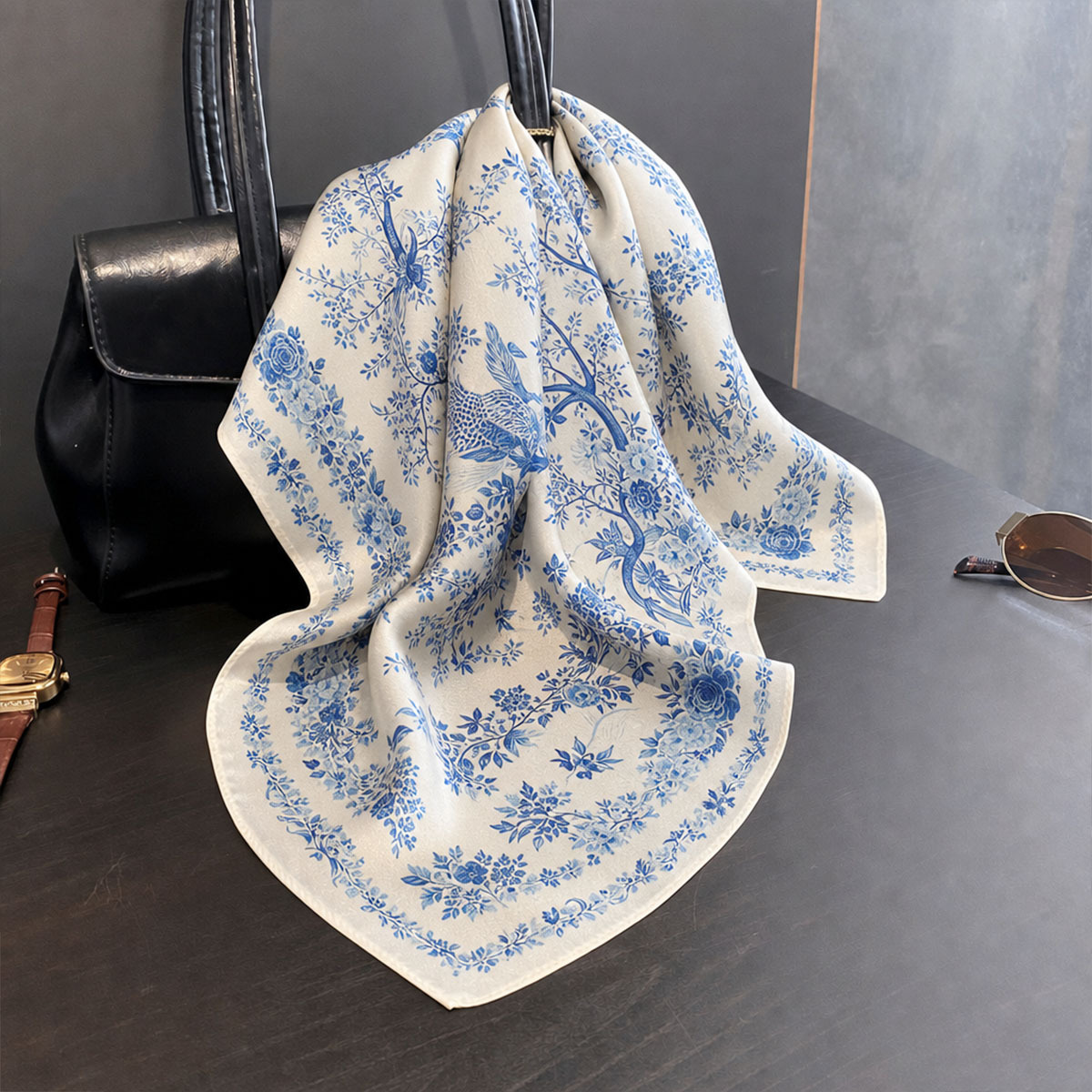 100% Real Silk Scarf Women Squ - Silk Scarf Square recension och pris