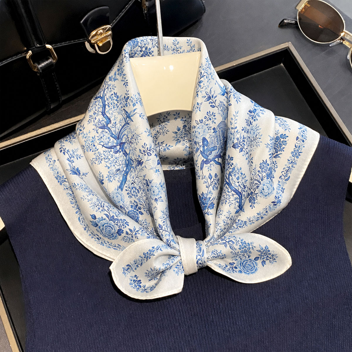 100% Real Silk Scarf Women Squ - Silk Scarf Square recension och pris