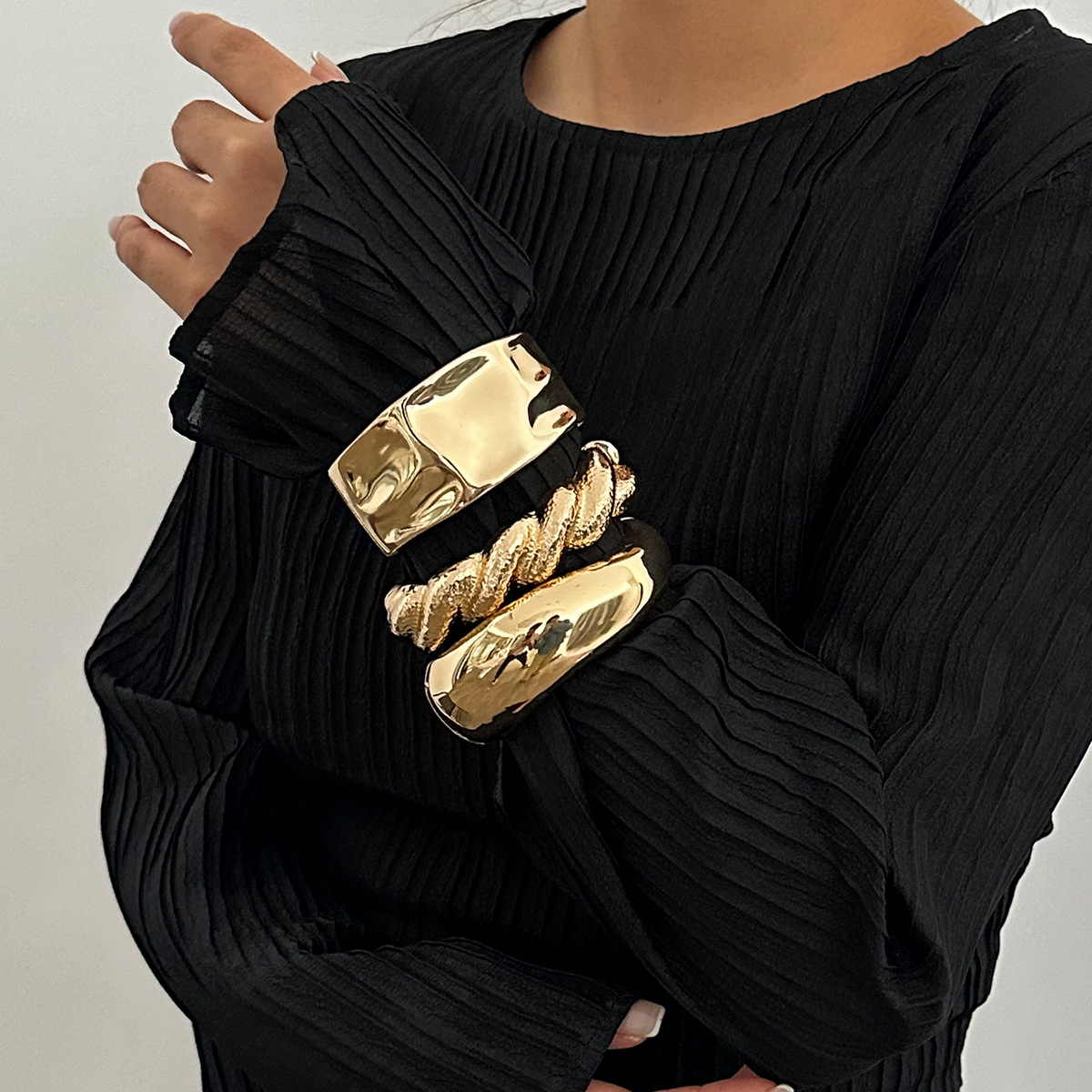 Vintage Gold Color Hip Hop Met - Women'S Emo Accessories recension och pris