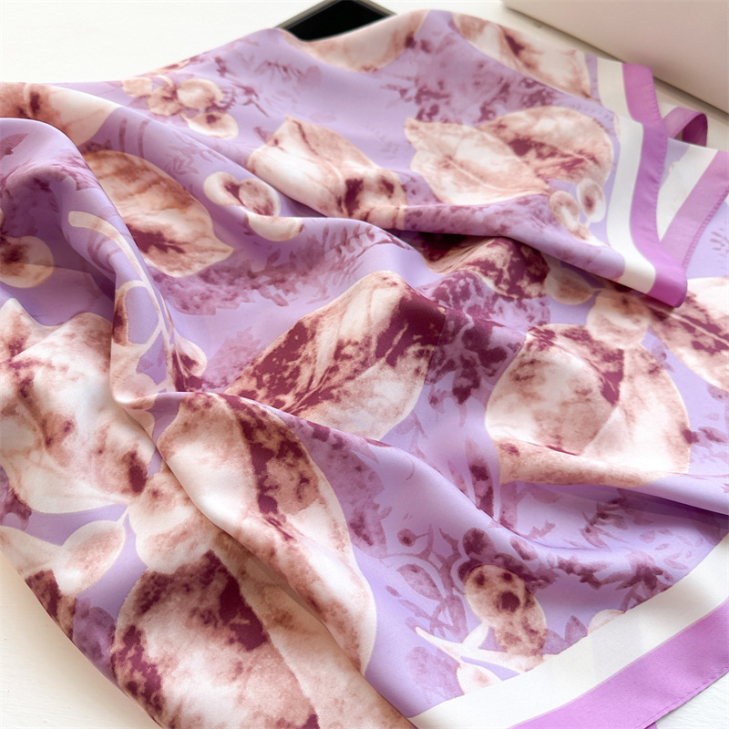Retro 90cm Printed Large Squar - Silk Scarf Square recension och pris